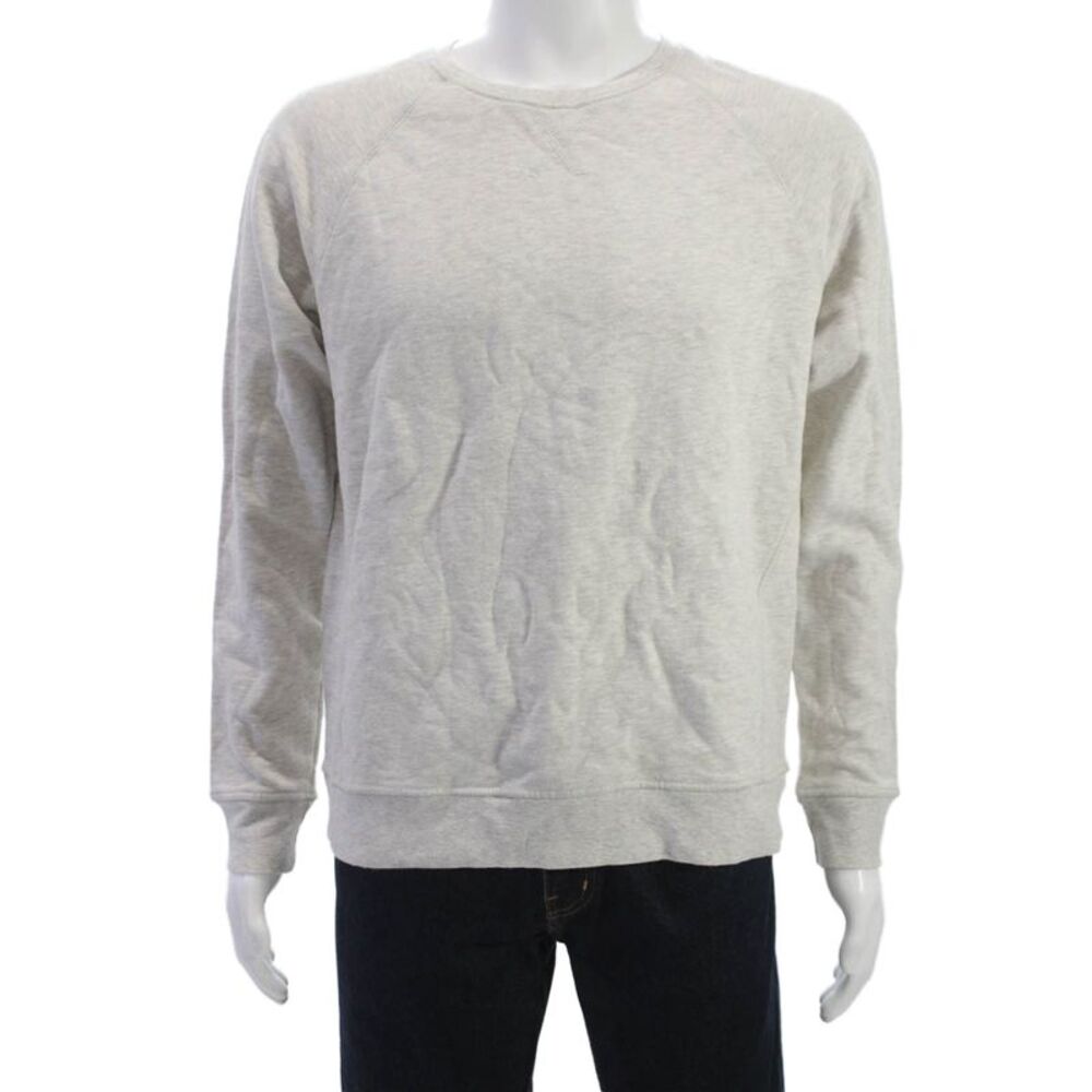 Richer Poorer Mens Pullover Sweatshirt Gray Cotton Crew Neck Size L